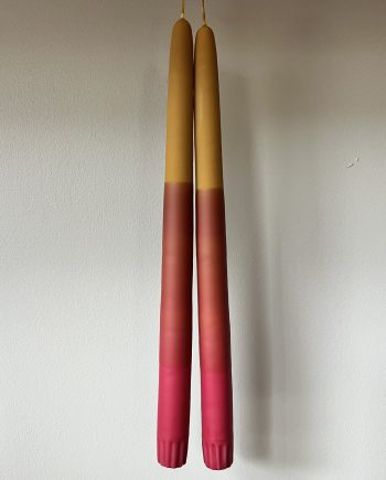 Flerfärgade antikljus ockra burgundy